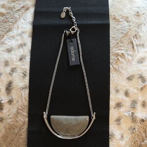 Adorne Women's Elegant Silver and Gray Necklace